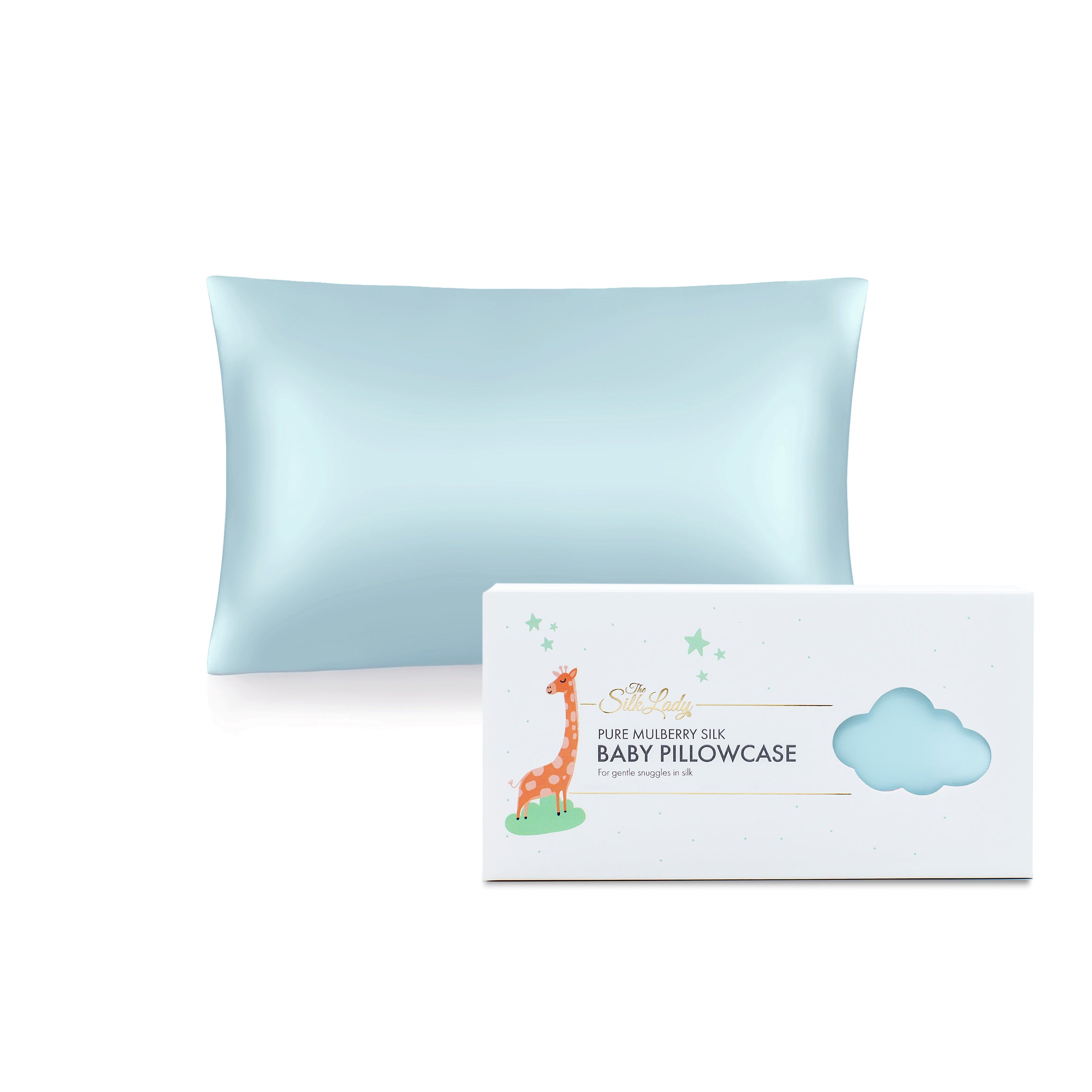 Silk Baby Pillowcases - Baby Blue