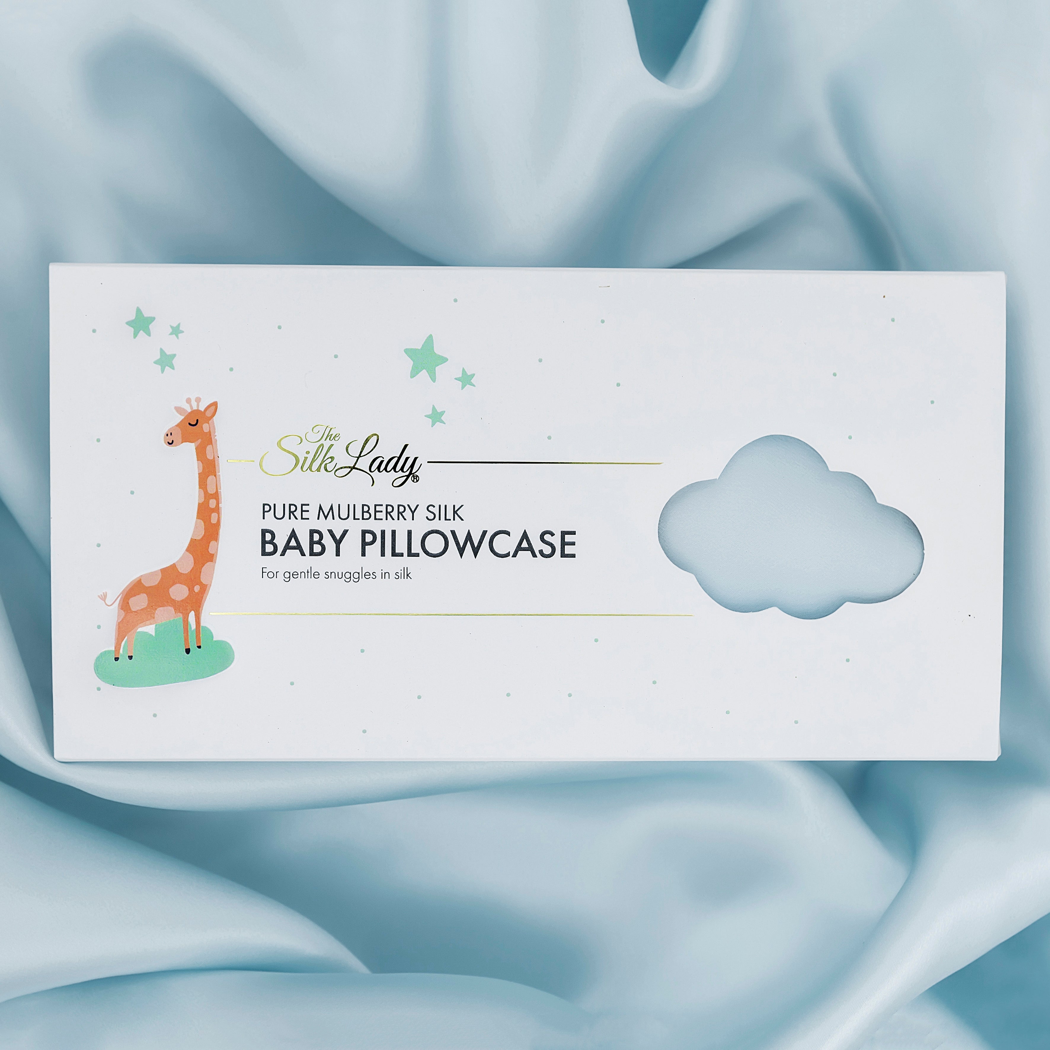 Silk Baby Pillowcases - Baby Blue