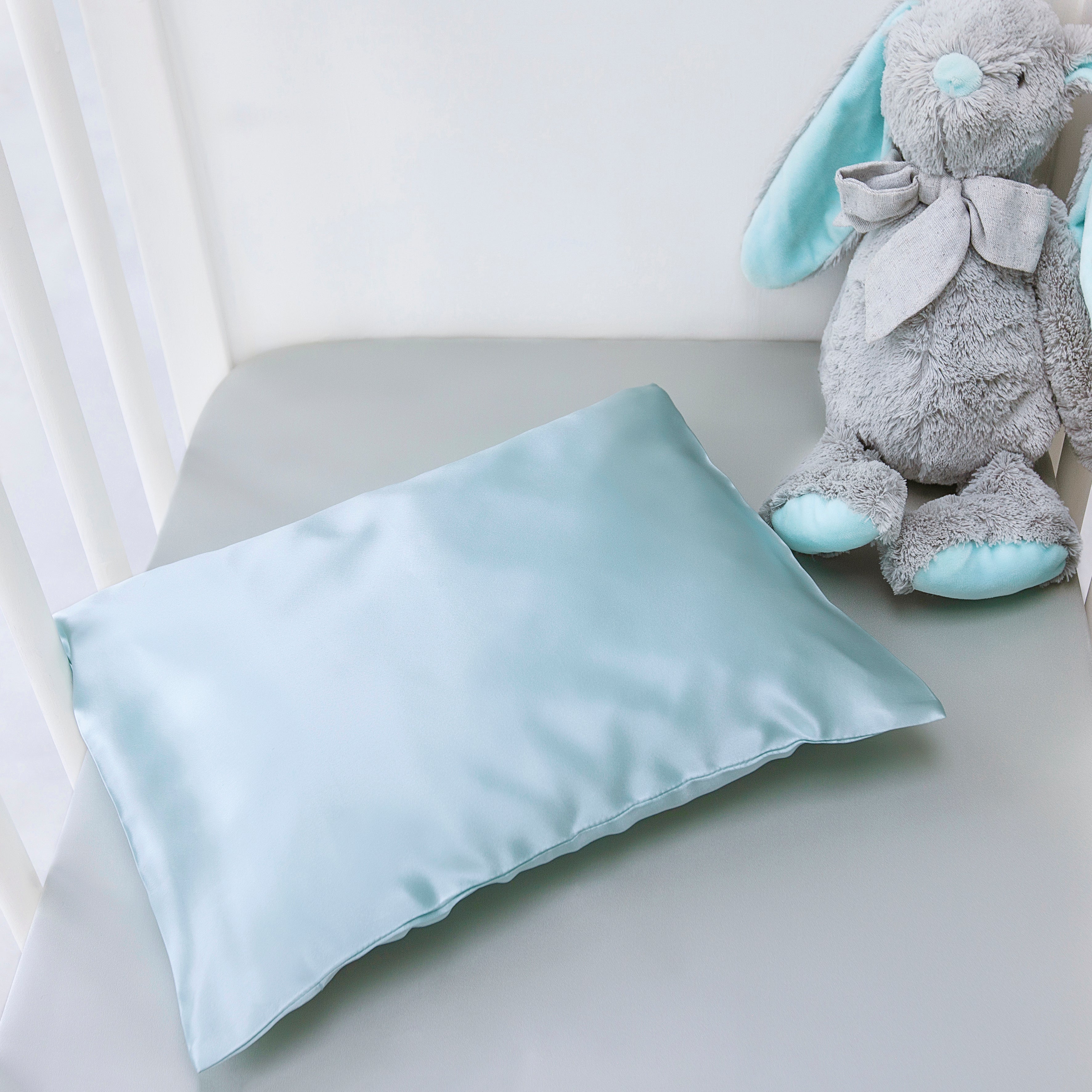 Silk Baby Pillowcases - Baby Blue