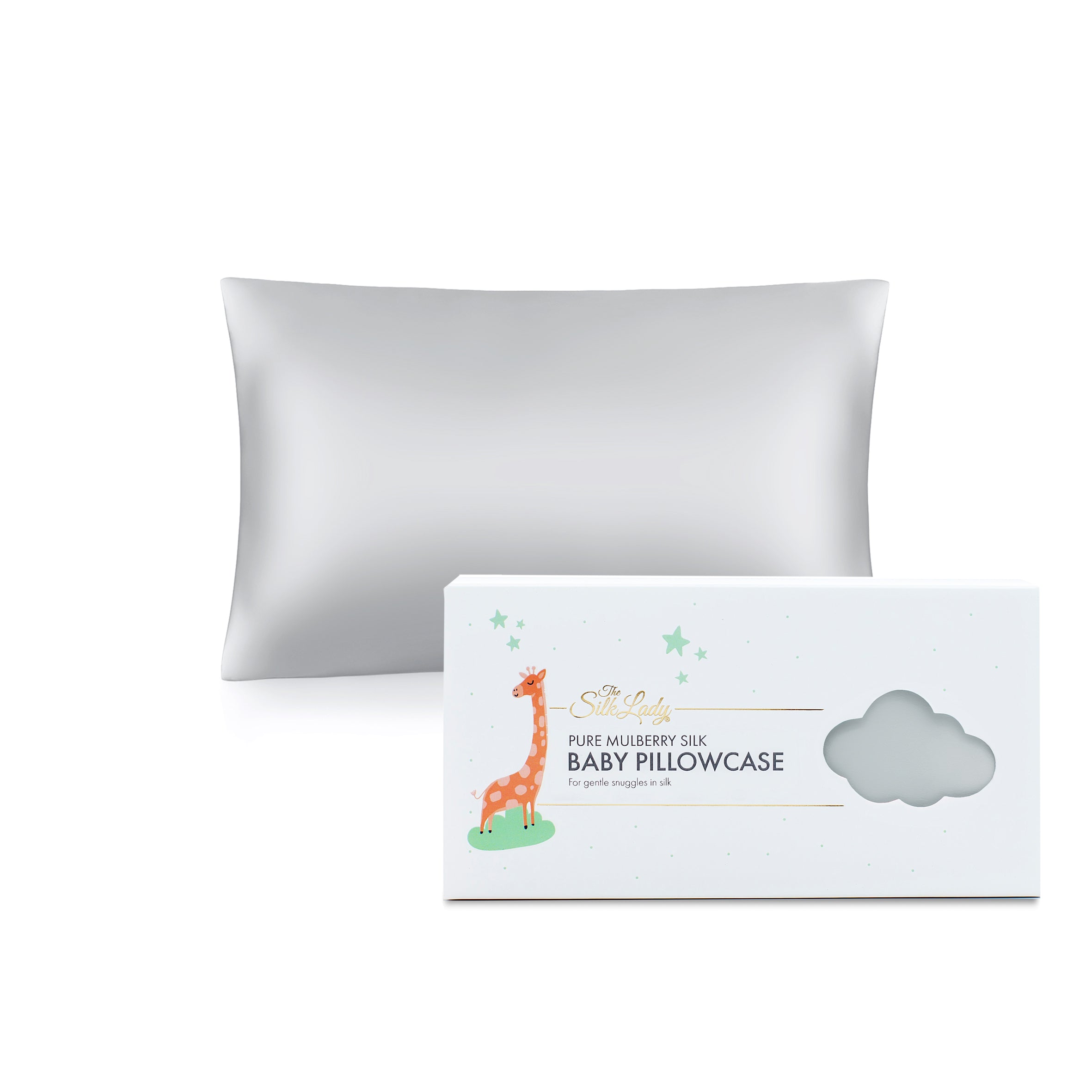 Silk Baby Pillowcases - Dove Grey