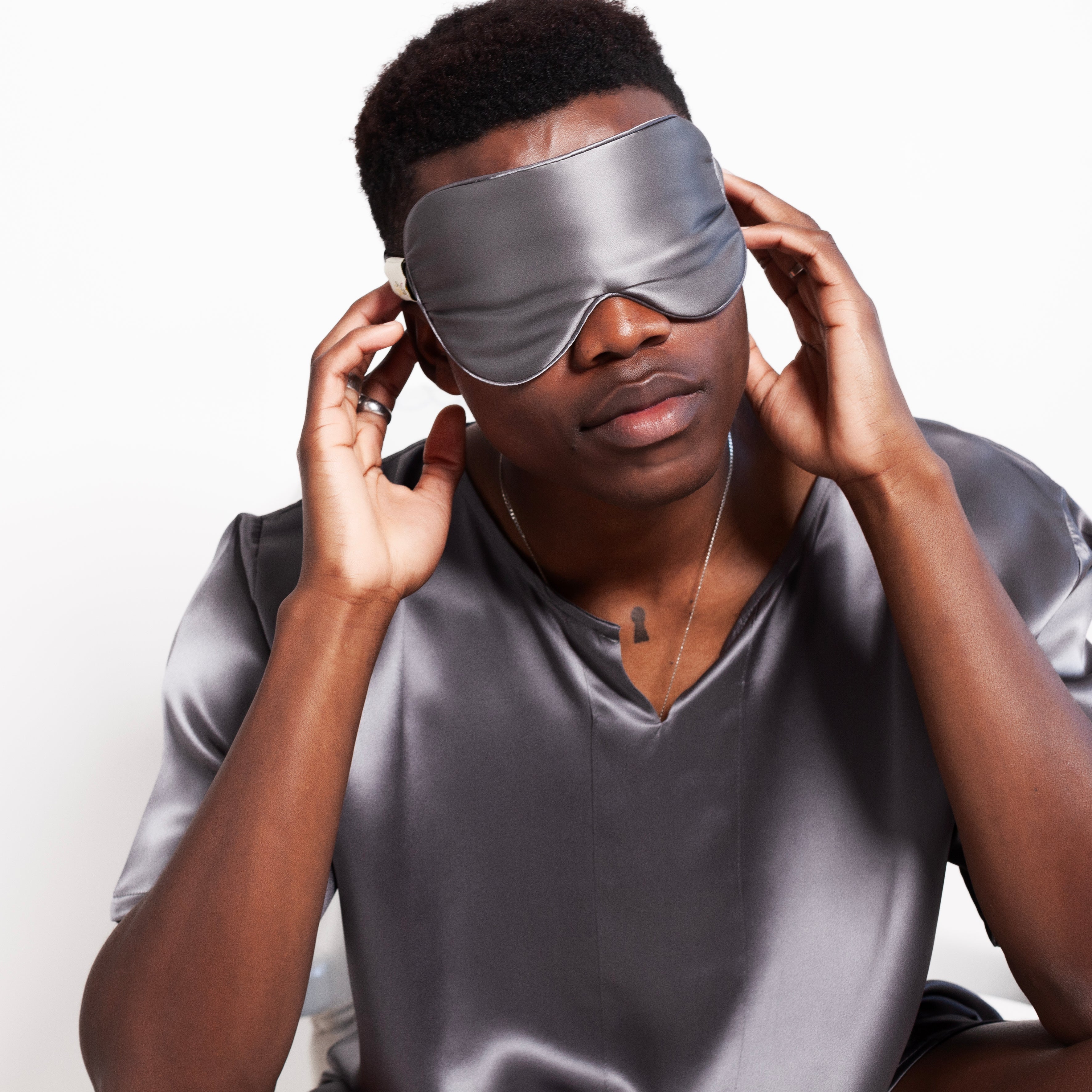 Silk Sleeping Masks - Charcoal Grey