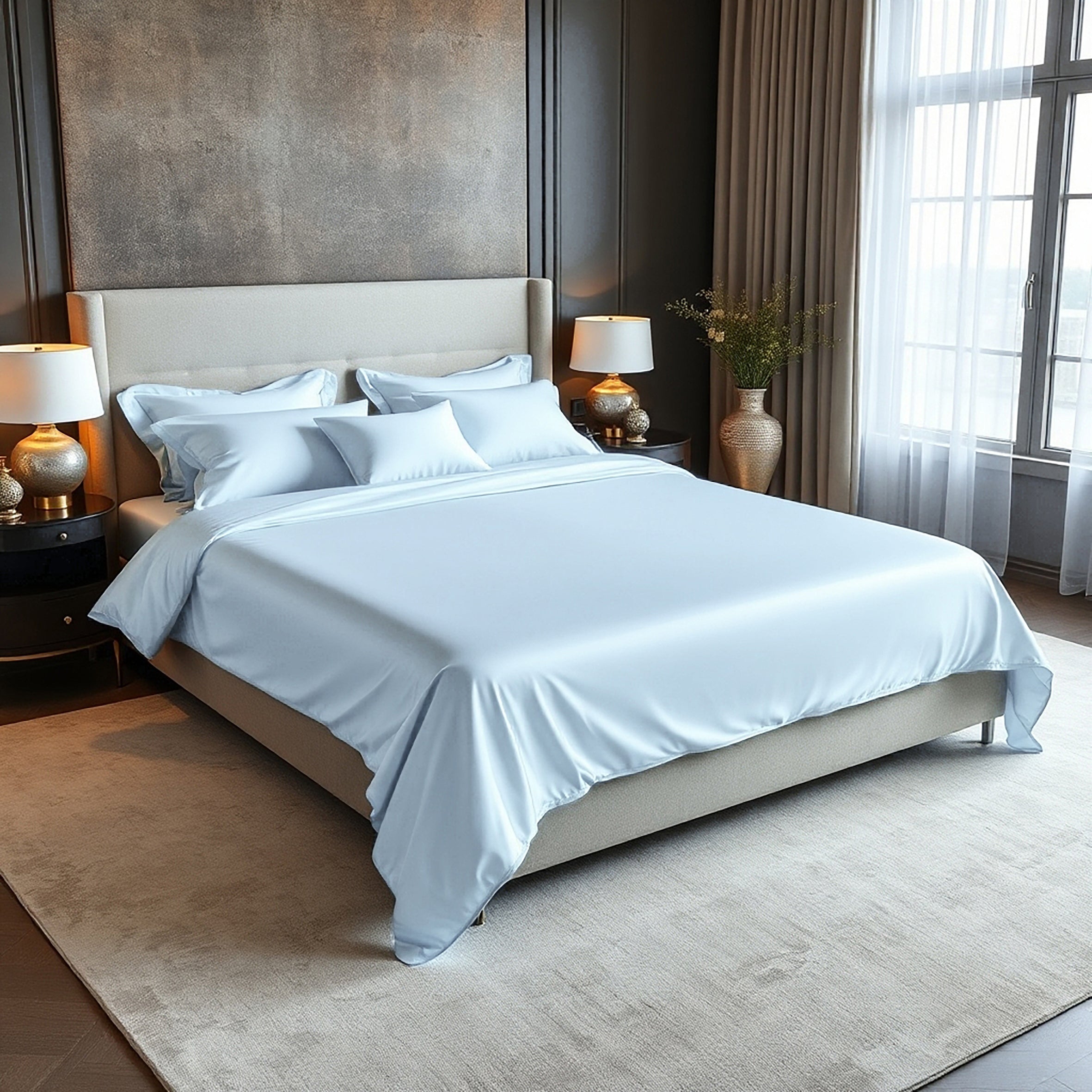 Pure Silk Duvet - Ice Blue