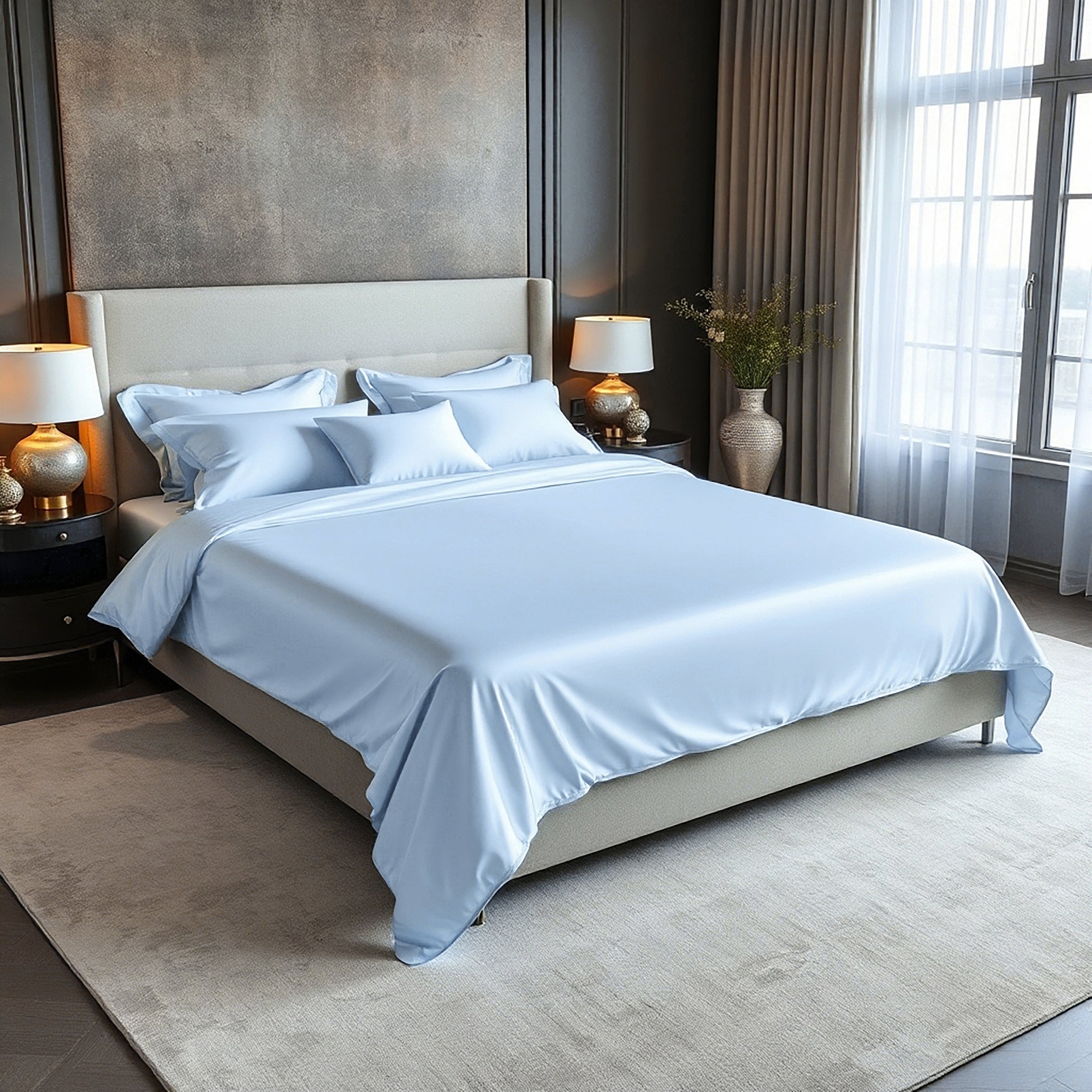 Pure Silk Duvet - Sky Blue