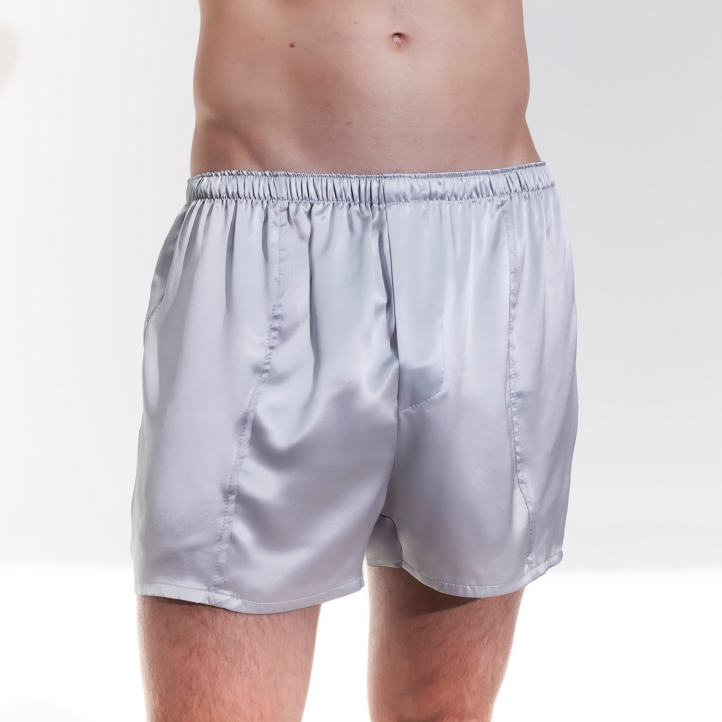Gentleman Silk Boxers - Dove Grey