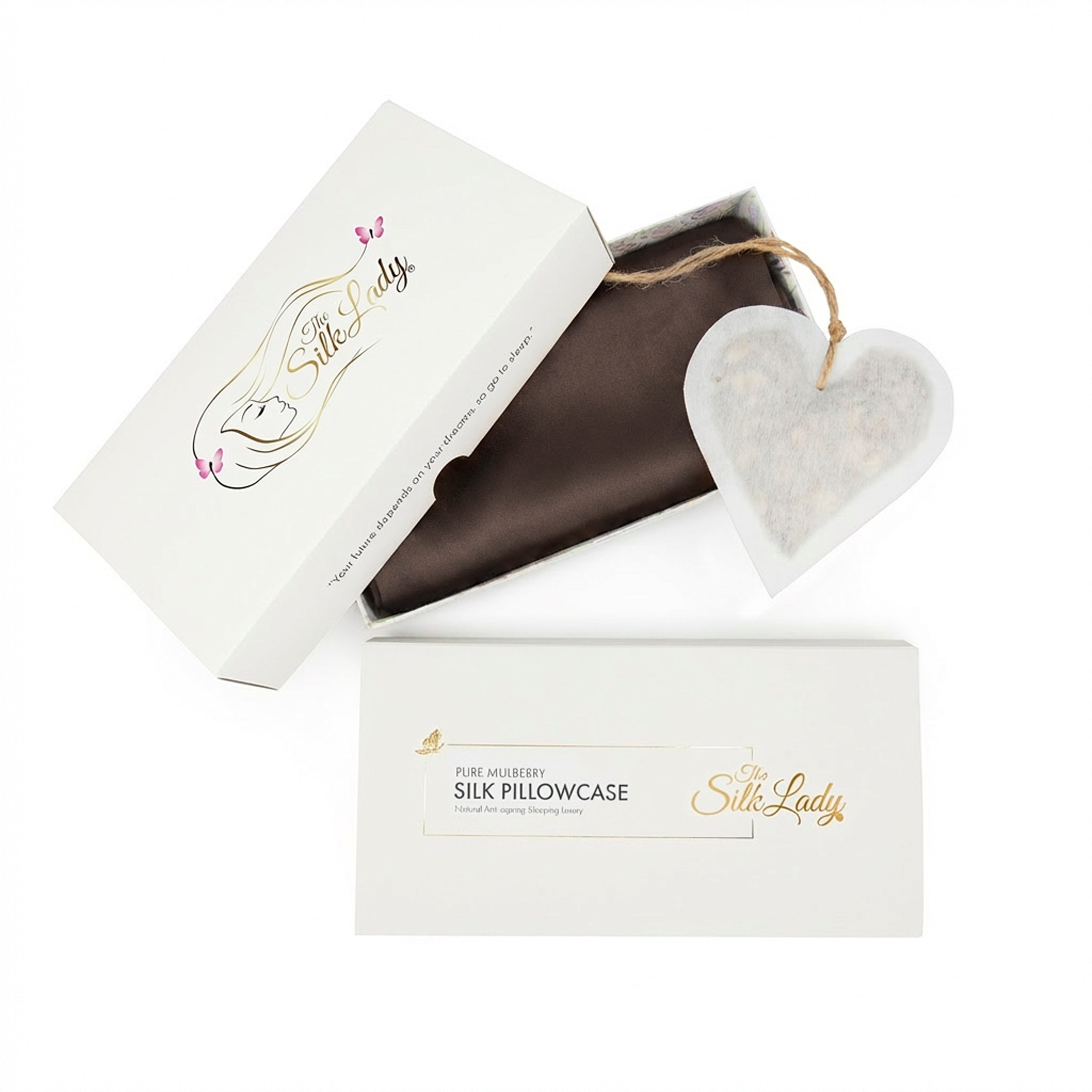 Pure Silk Pillowcase 22 Momme - Chocolate