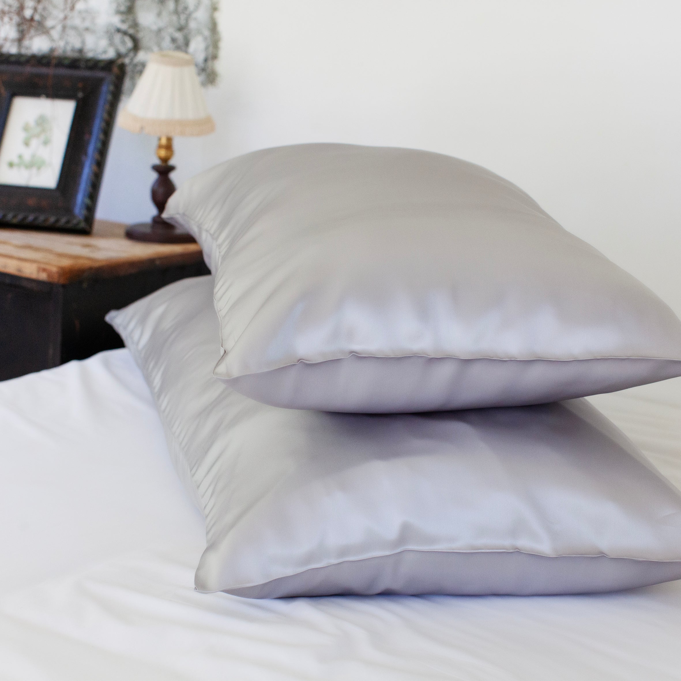 Pure Silk Pillowcase 22 Momme - Dove Grey