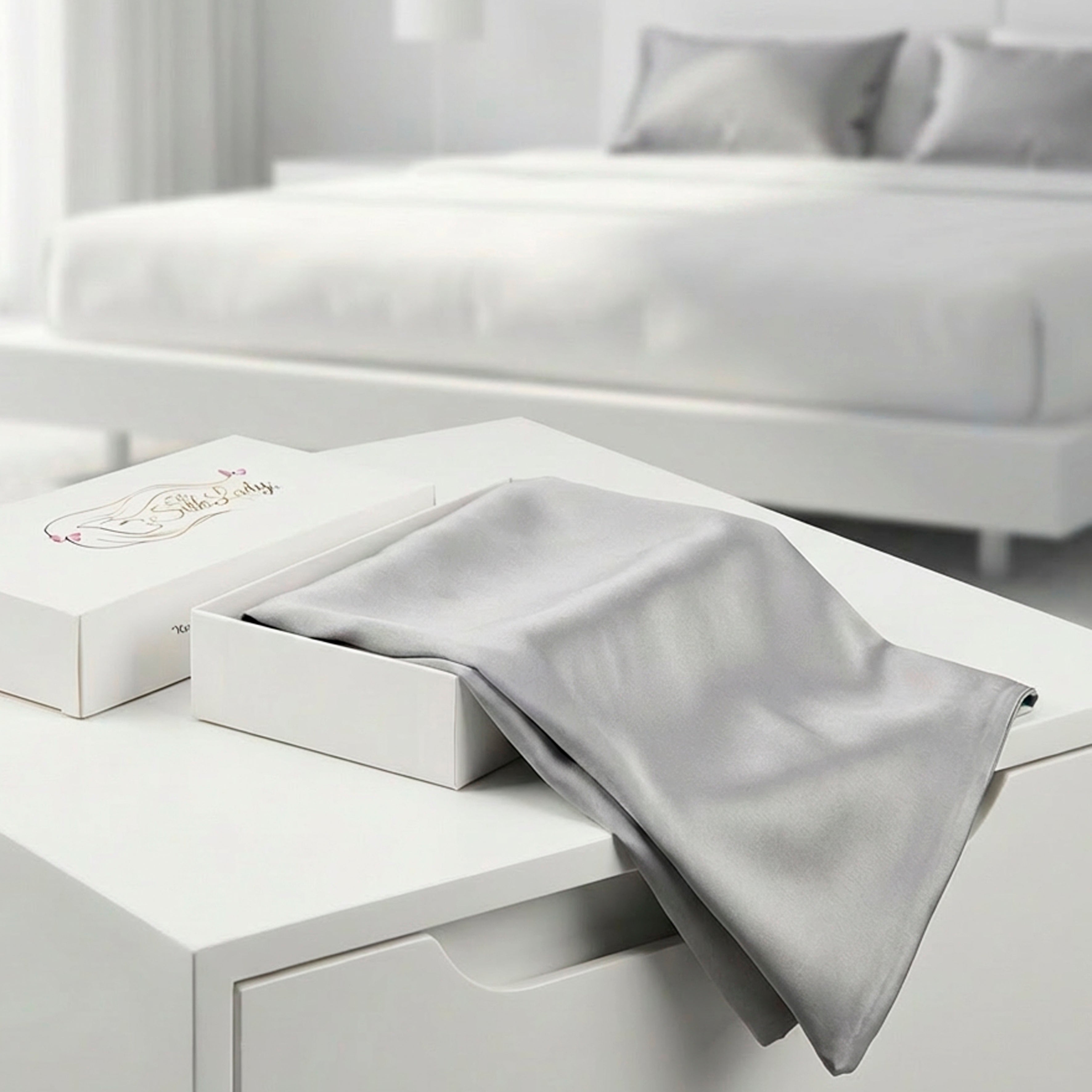 Pure Silk Pillowcase 22 Momme - Dove Grey
