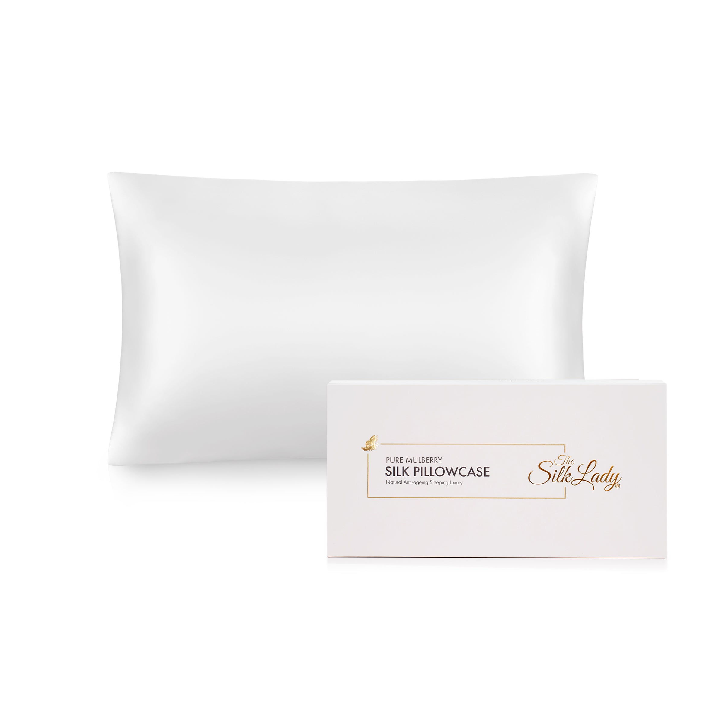 Pure Silk Pillowcase 22 Momme - Snow White