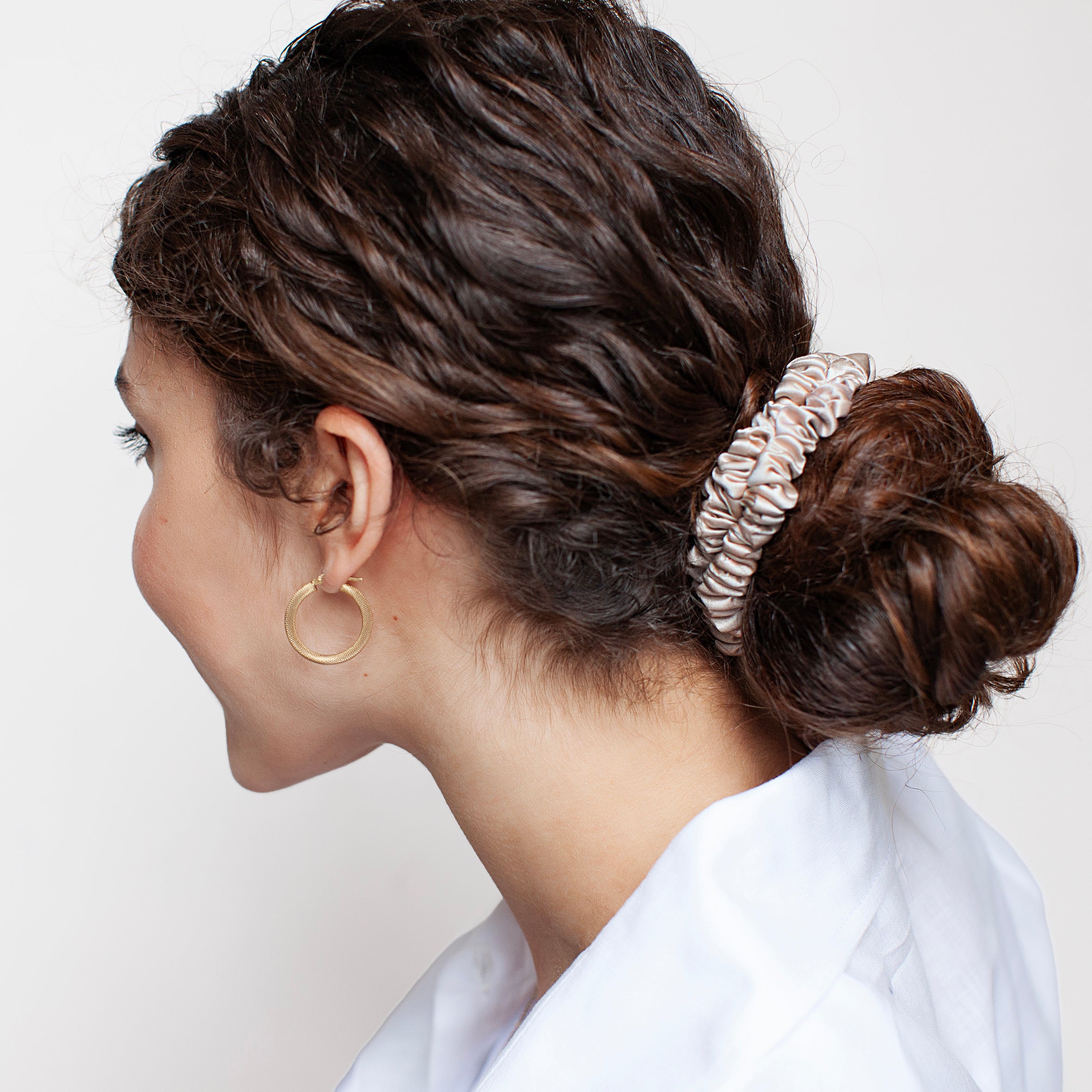 Pastel set silk skinny scrunchies