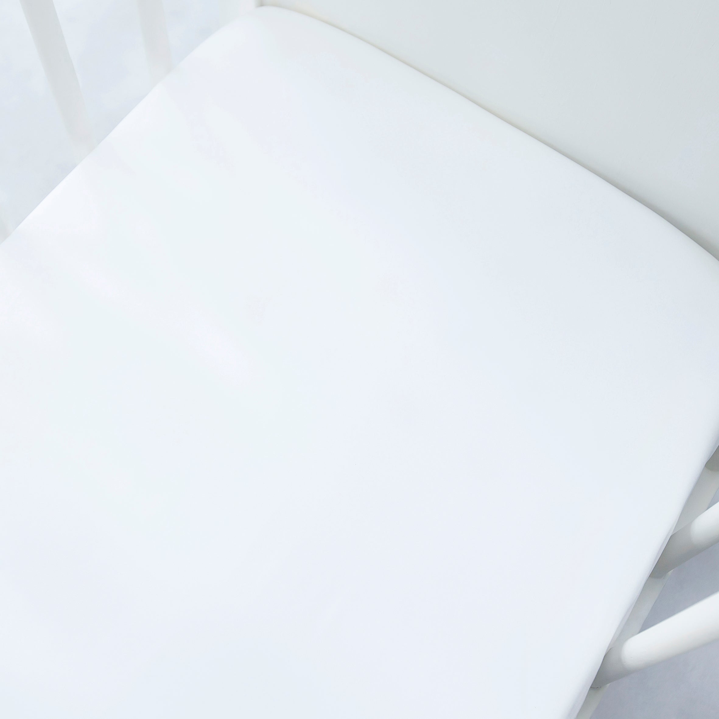 Organic Silk Baby Cot Fitted Sheet- Ivory White