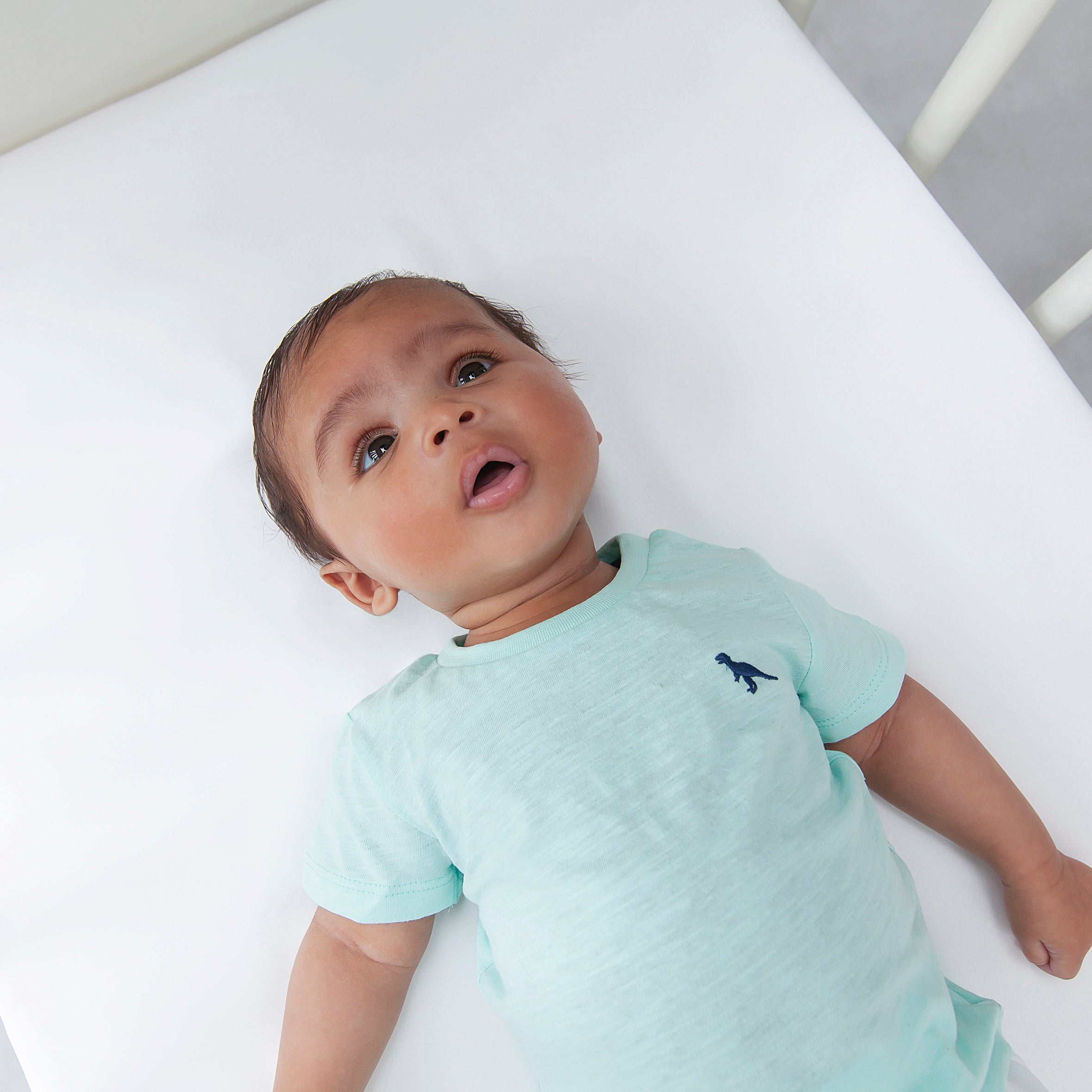 Organic Silk Baby Cot Fitted Sheet- Ivory White