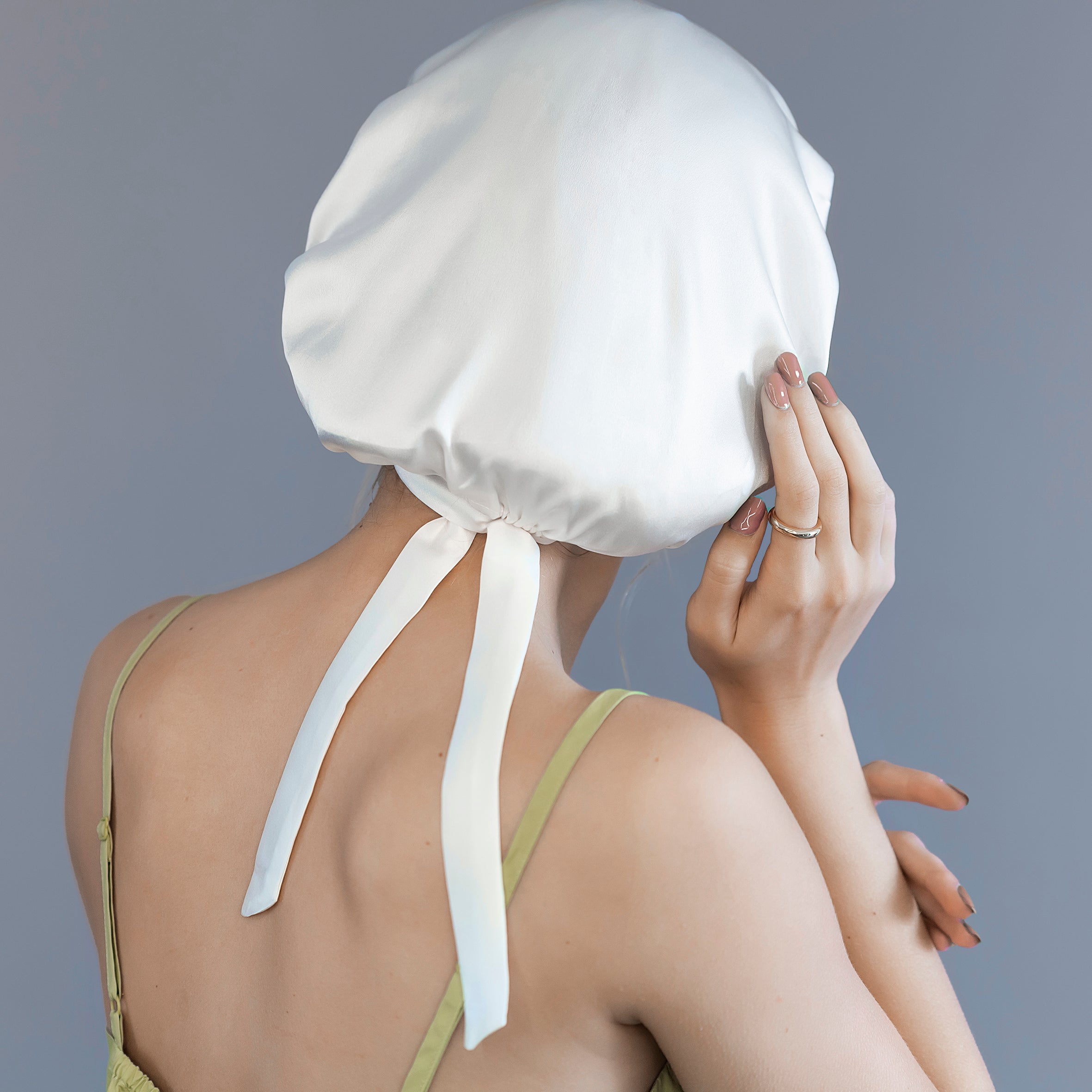 Organic Silk Bonnets - Ivory White