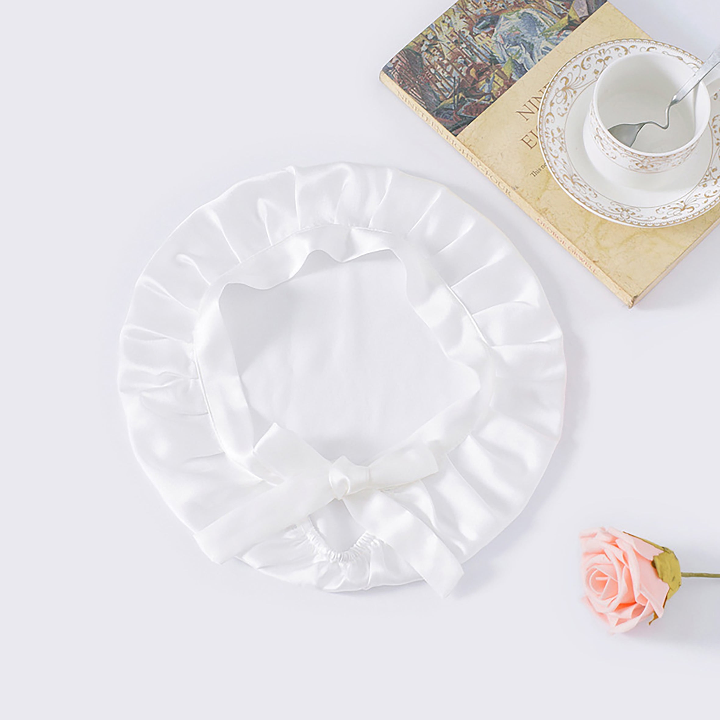 Organic Silk Bonnets - Ivory White