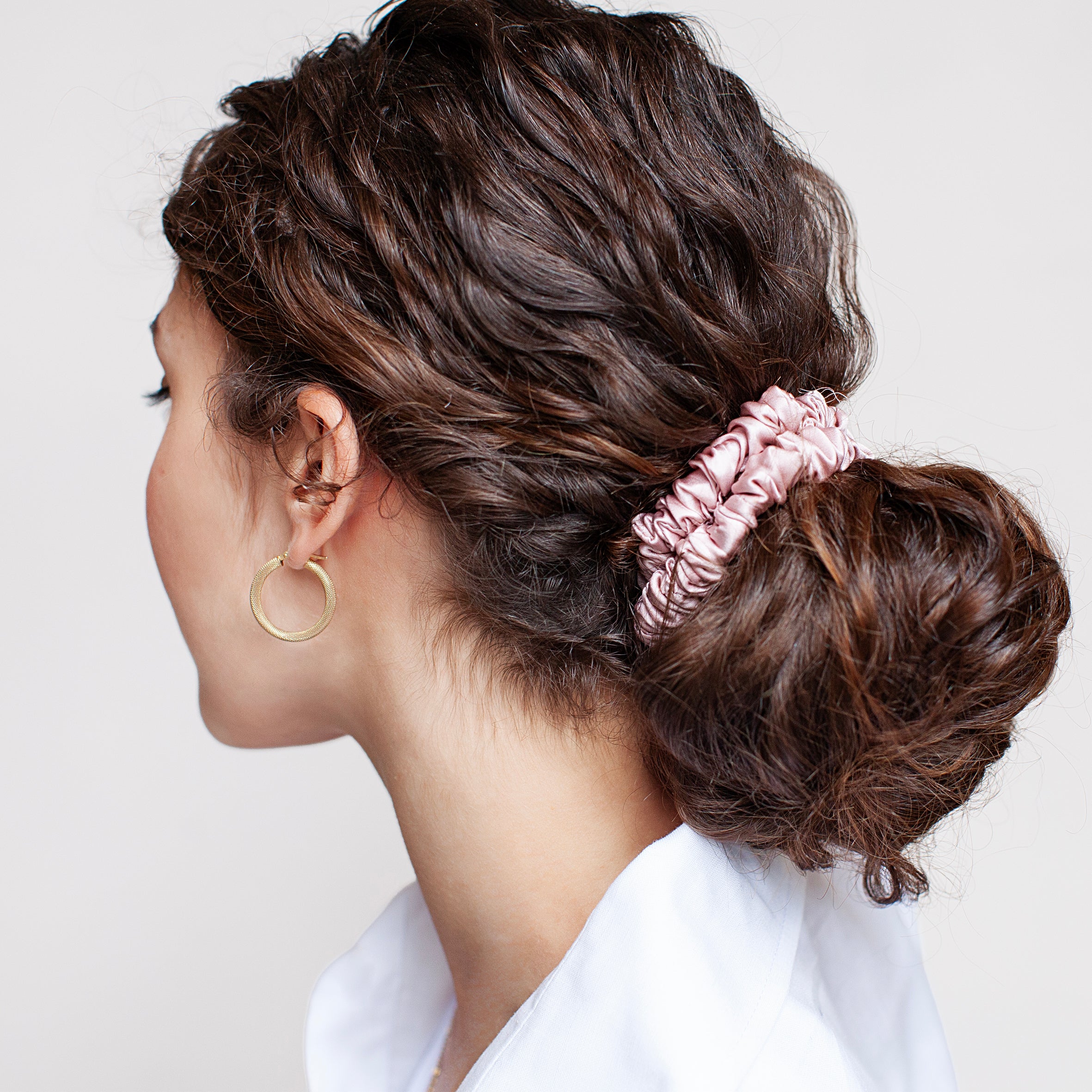 Pastel set silk skinny scrunchies