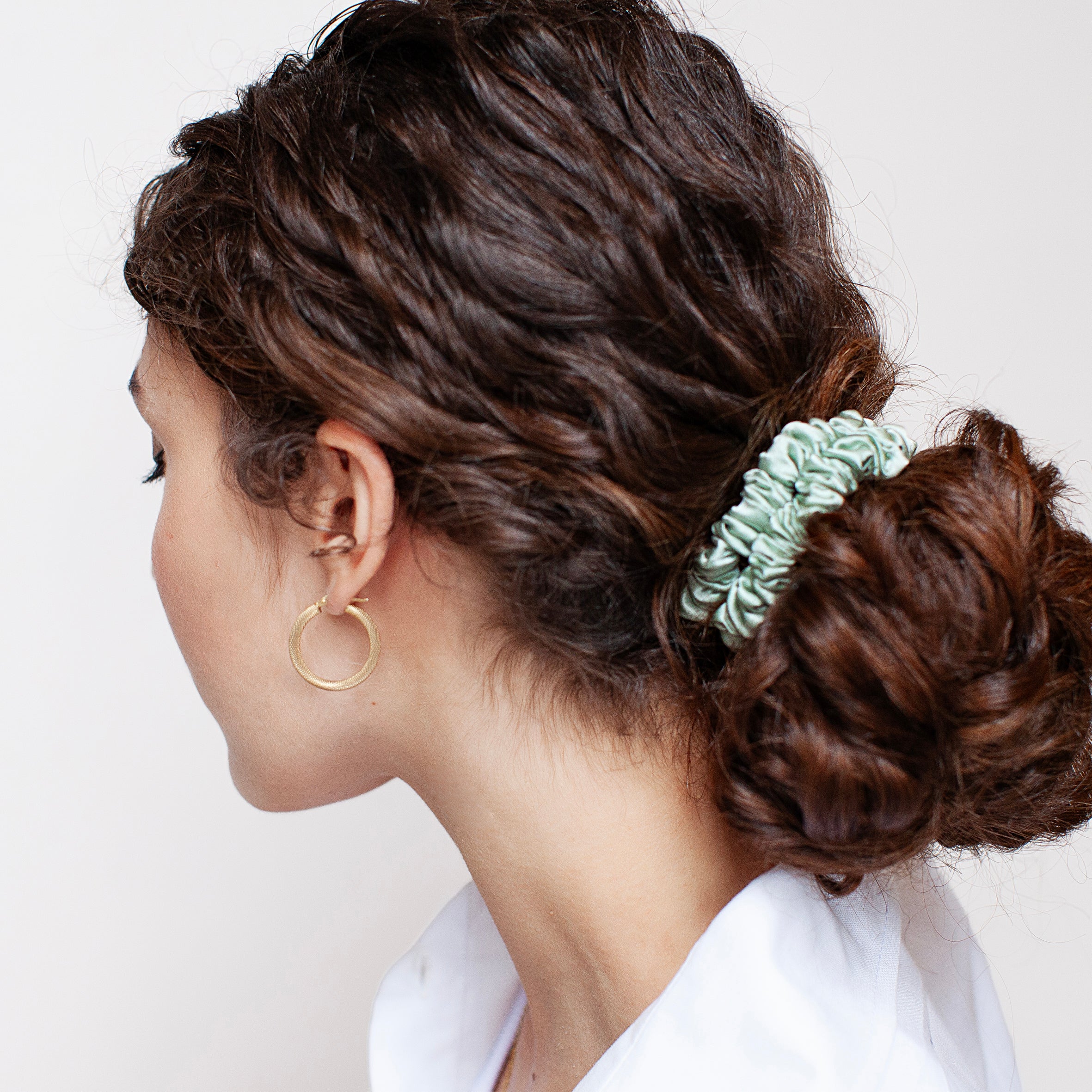 Pastel set silk skinny scrunchies