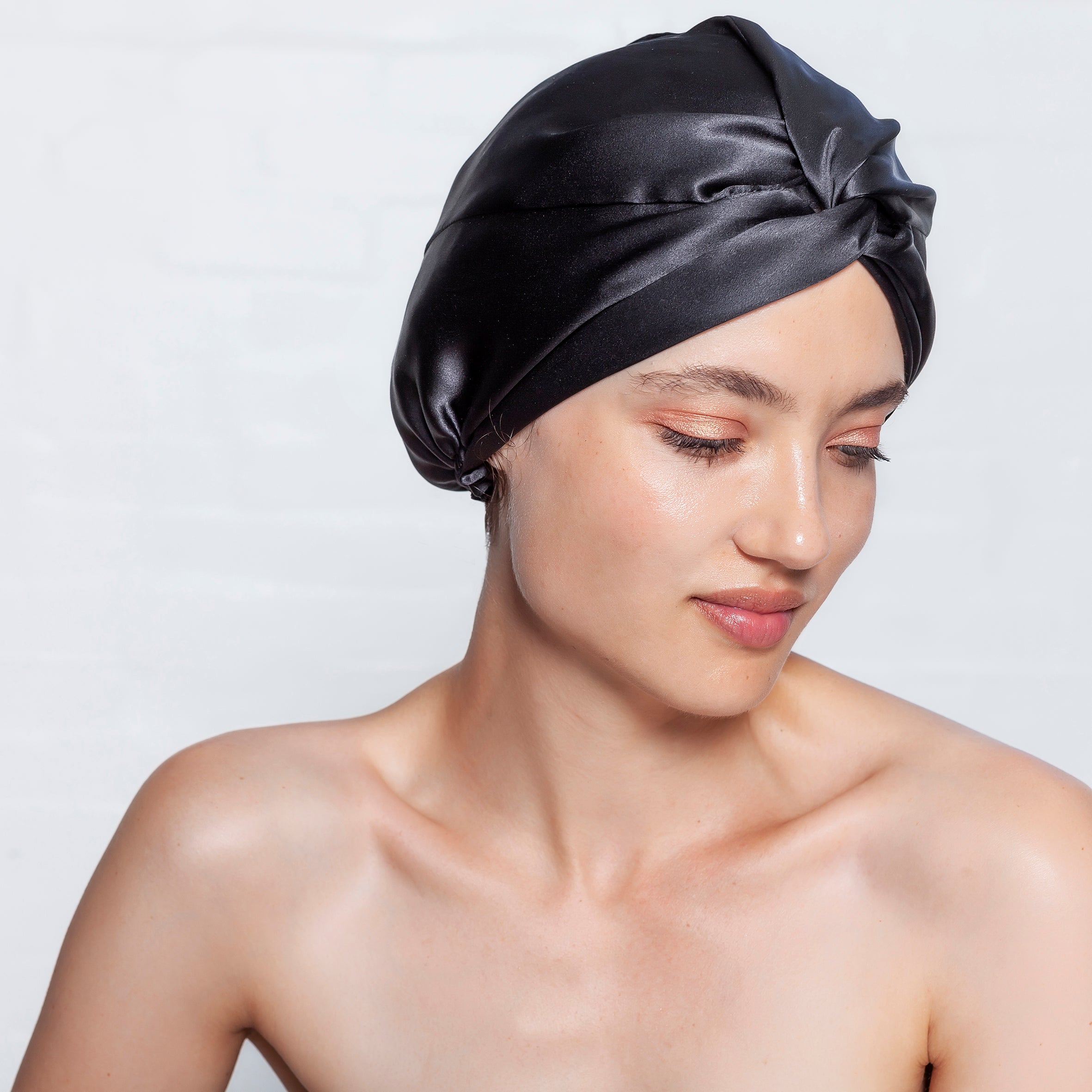 Pure Silk Turban - Moody Black