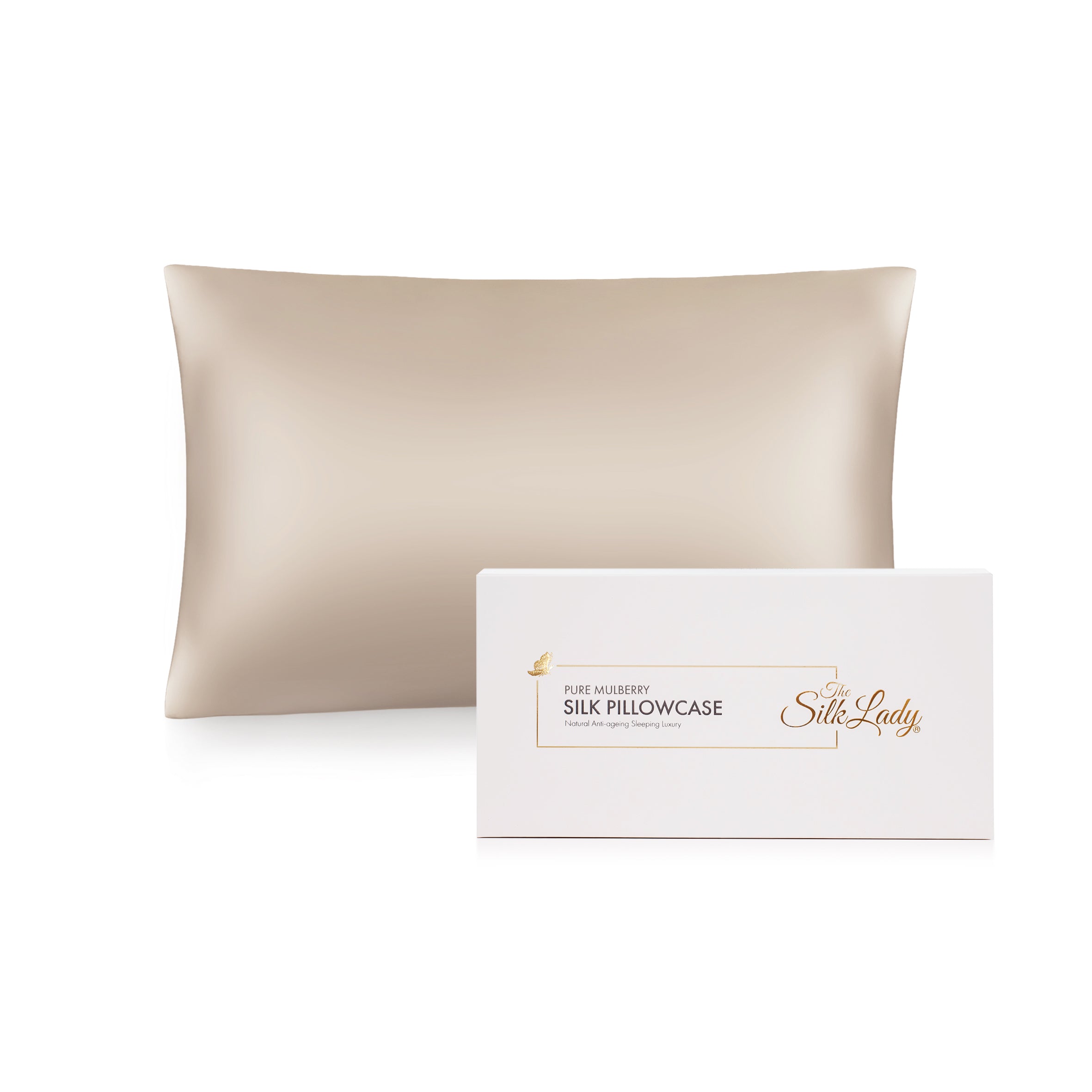 Pure Silk Pillowcase 22 Momme - Champagne