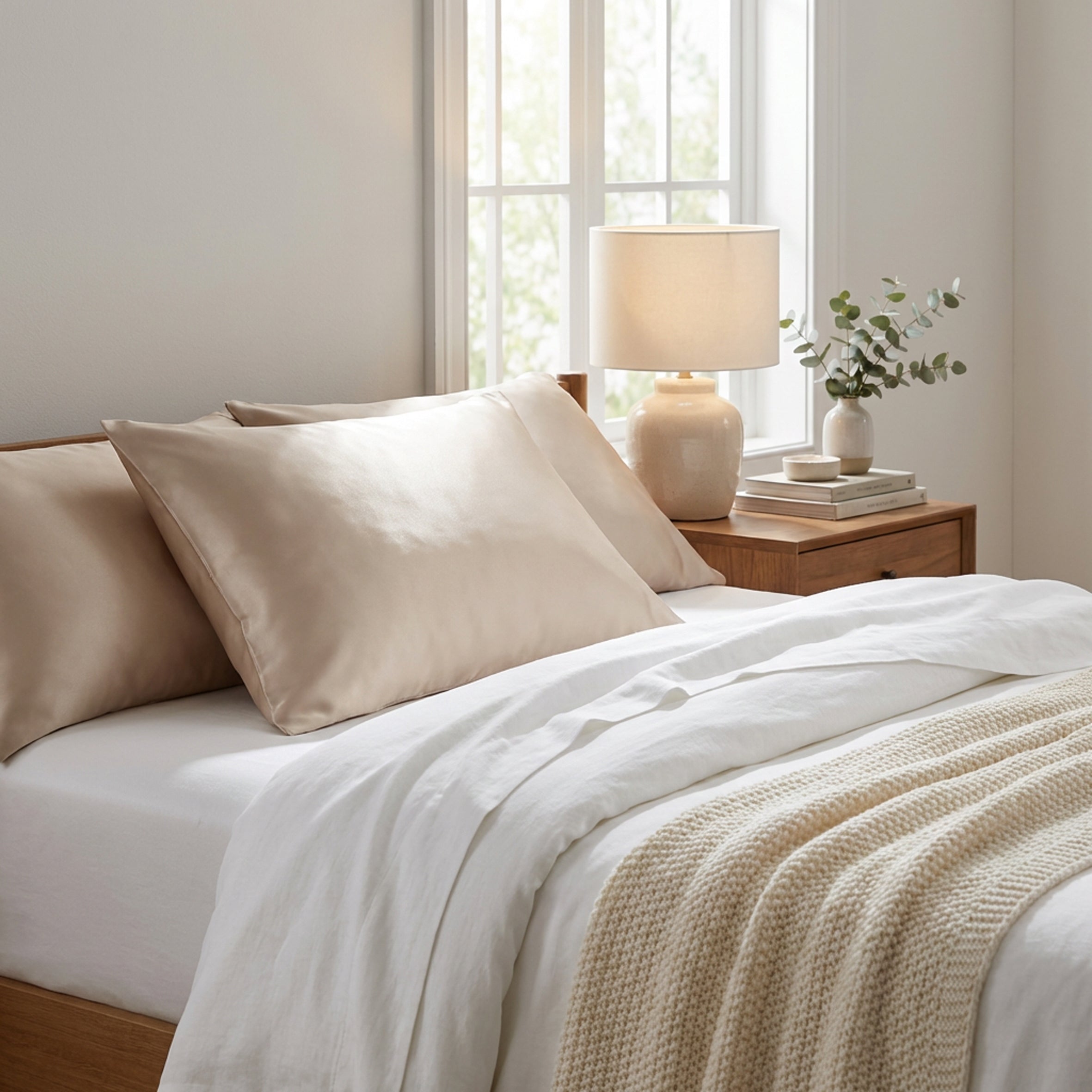 Pure Silk Pillowcase 22 Momme - Champagne