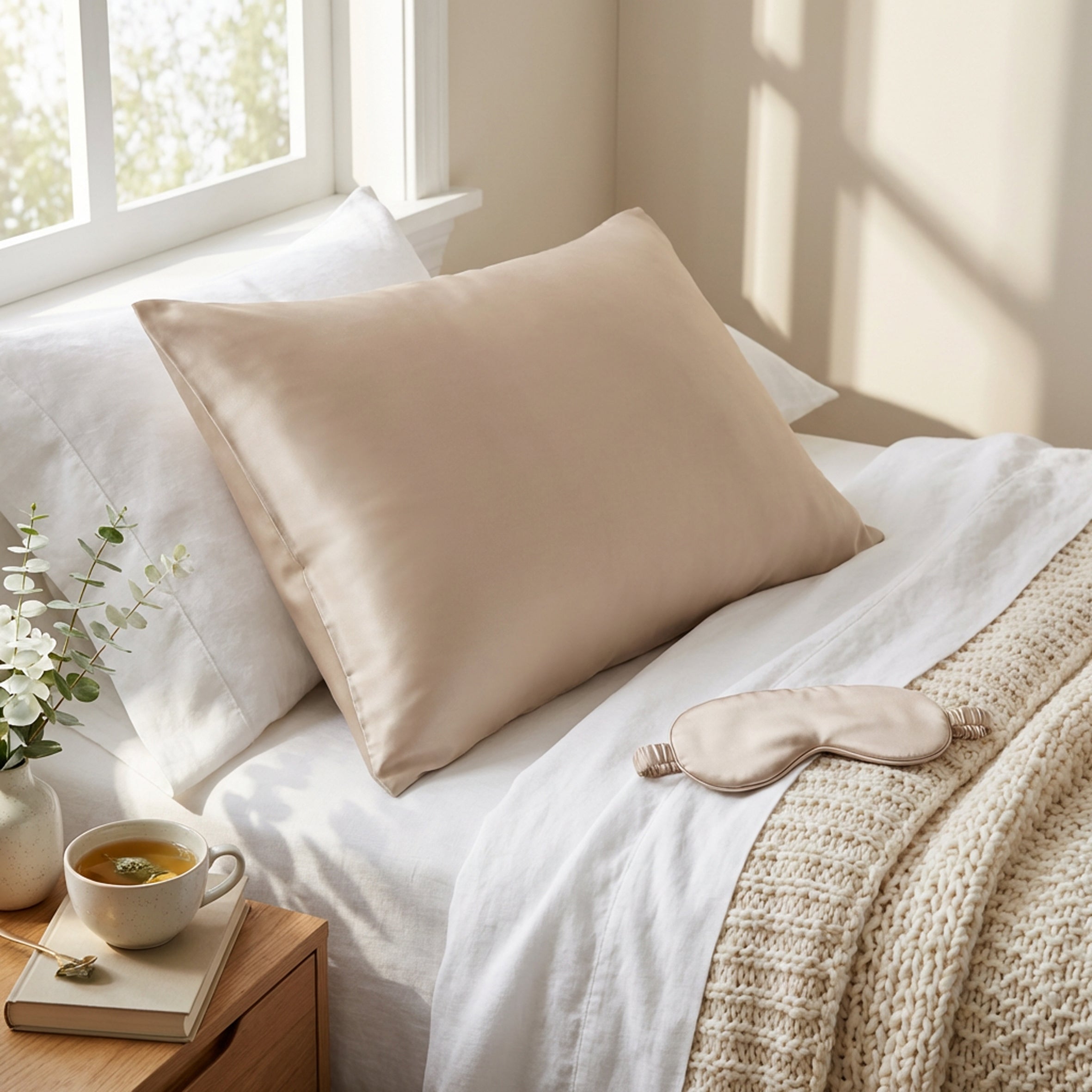Pure Silk Pillowcase 22 Momme - Champagne